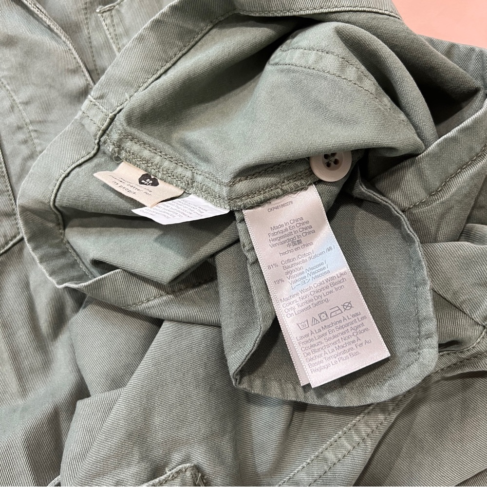 Madewell Size XXS Olive Dyed Relaxed Coverall Romper Minimalist Utility - Picture 10 of 15